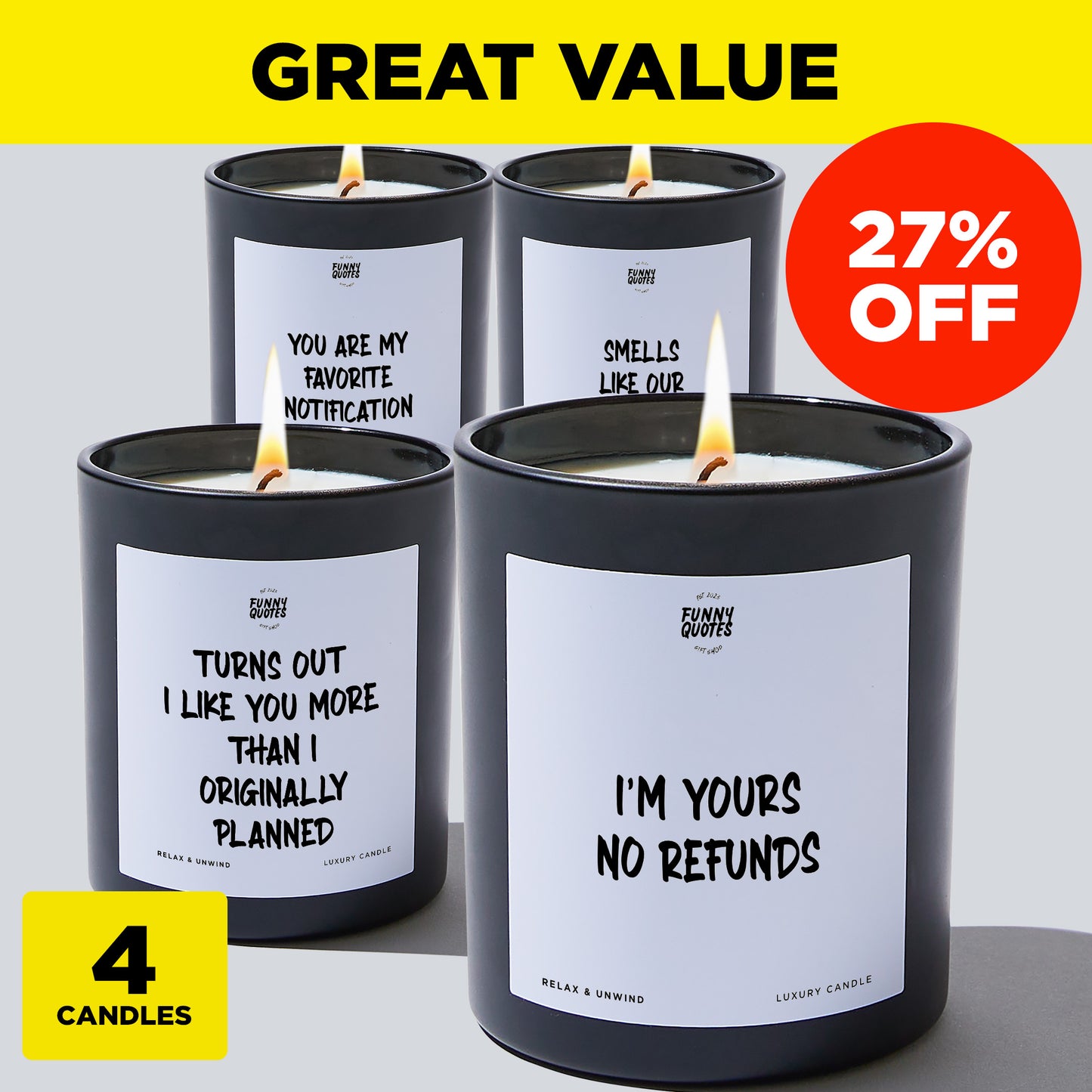 Anniversary Present - Ultimate Treat Bundle (4 Candles)