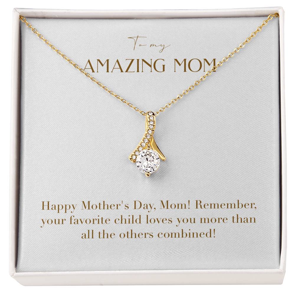 Enchanting Elegance Ribbon Necklace - Your Favorite Child Loves You More