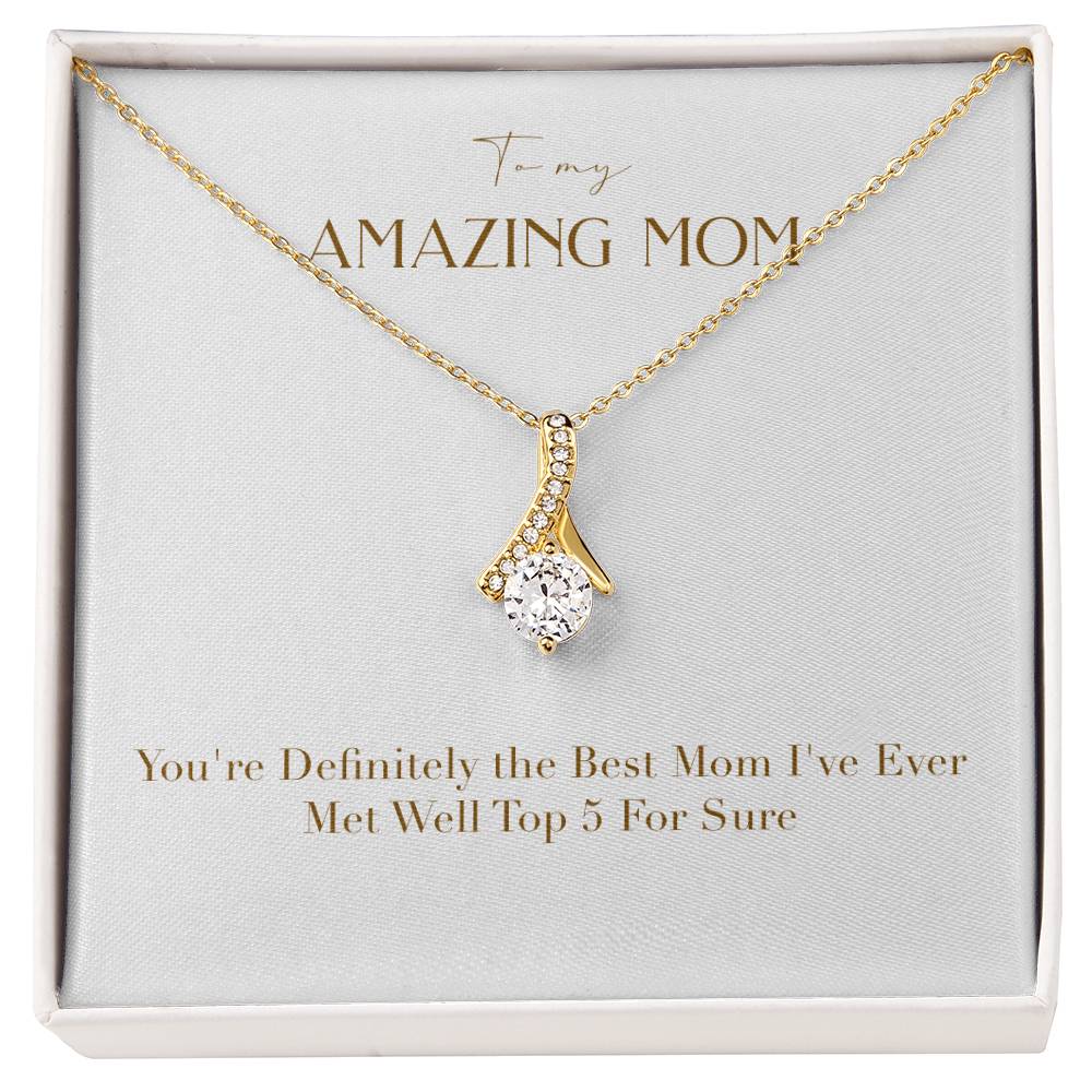 Enchanting Elegance Ribbon Necklace - You're Definitely The Best Mom Ever