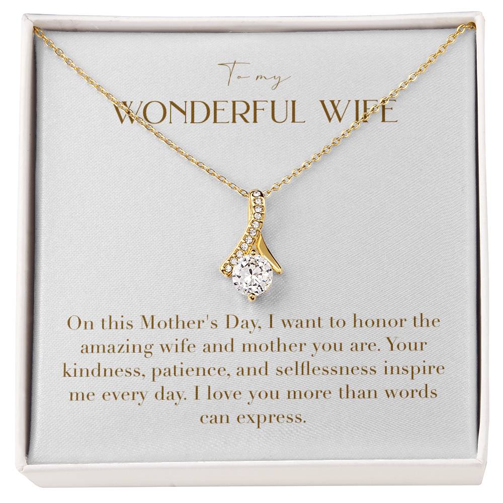 Enchanting Elegance Ribbon Necklace - I Want to Honor The Amazing Wife and Mother You Are