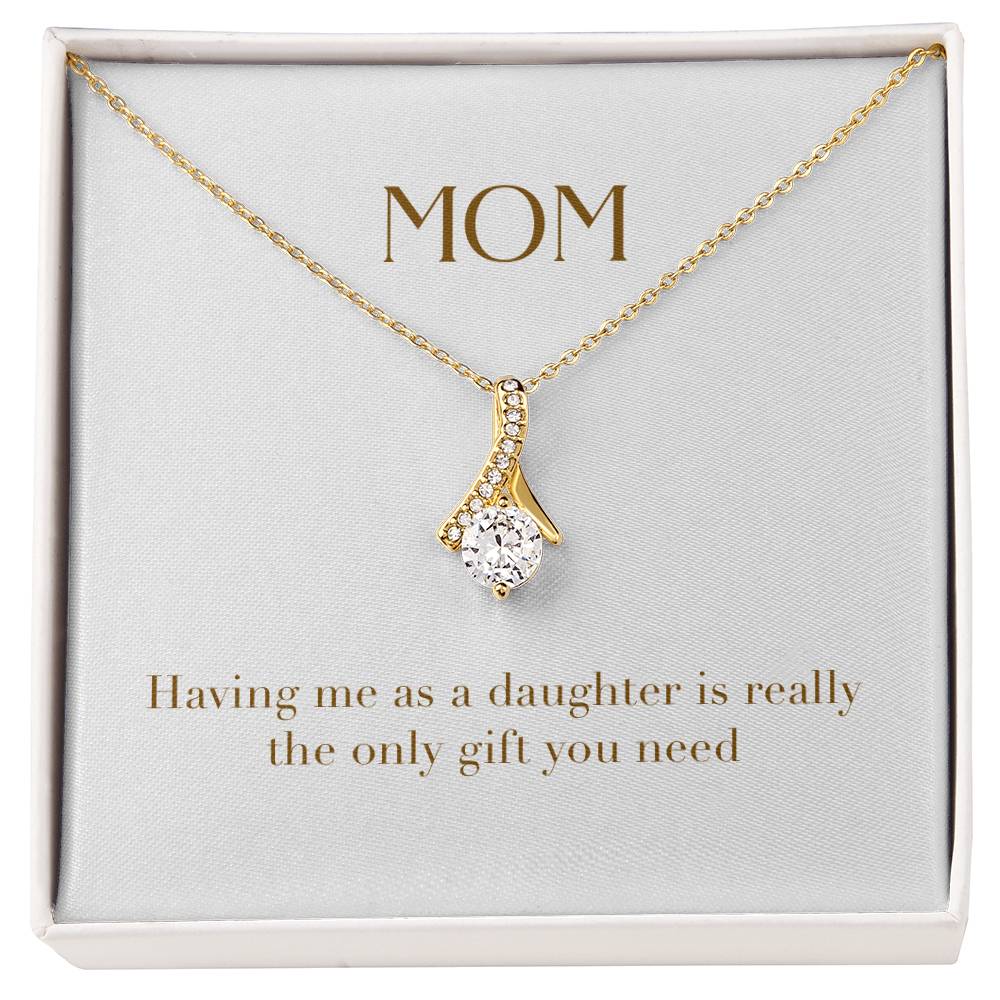 Enchanting Elegance Ribbon Necklace - Having me as a Daughter is Really The Only Gift You Need