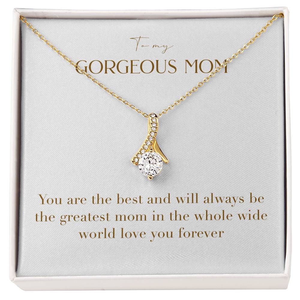 Enchanting Elegance Ribbon Necklace - You Are The Best and Will Always be The Greatest