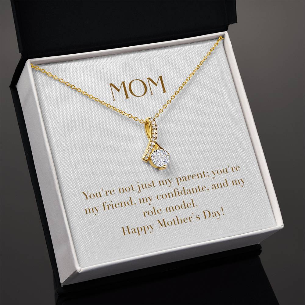 Enchanting Elegance Ribbon Necklace - You're Not Just My Parent You're My Friend