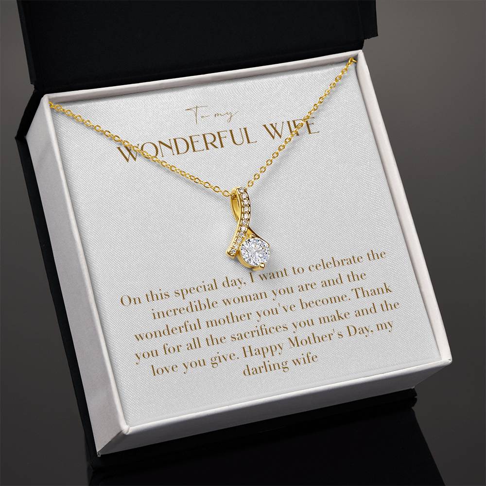 Enchanting Elegance Ribbon Necklace - I Want to Celebrate The Incredible Woman You Are