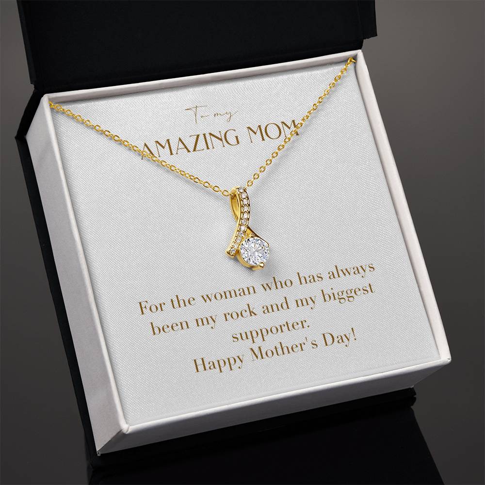 Enchanting Elegance Ribbon Necklace - For the Woman Who Has Always Been My Rock