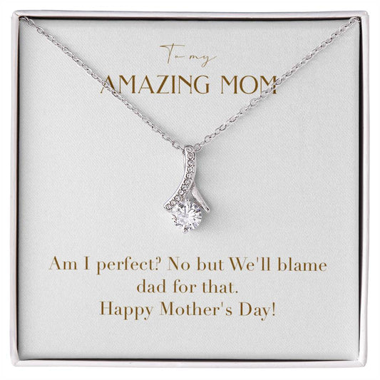 Enchanting Elegance Ribbon Necklace - Am I Perfect? No But We'll Blame Dad for That