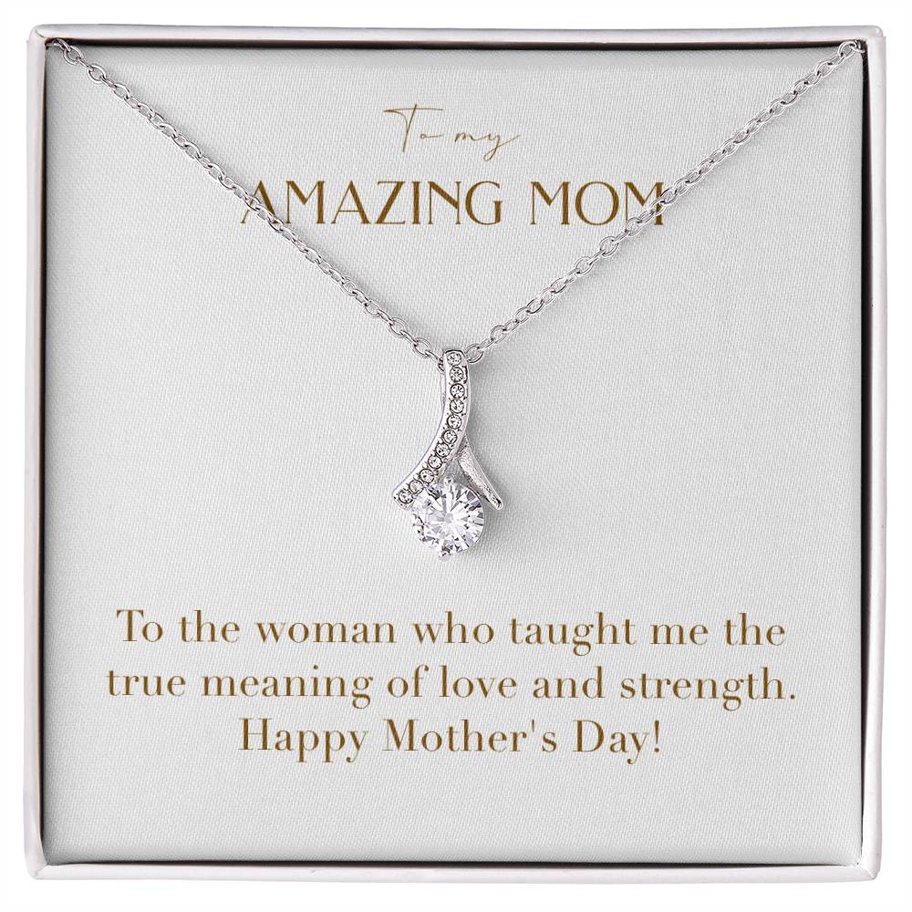 Enchanting Elegance Ribbon Necklace - To The Woman Who Taught Me The True Meaning of Love