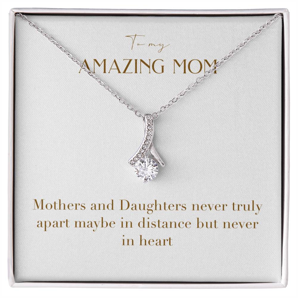 Enchanting Elegance Ribbon Necklace - Mothers and Daughters Never Truly Apart