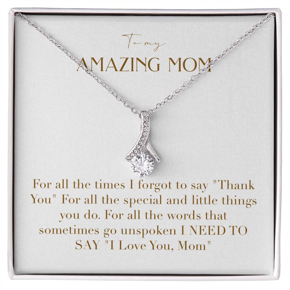 Enchanting Elegance Ribbon Necklace - For All The Times I Forgot to Say Thank You