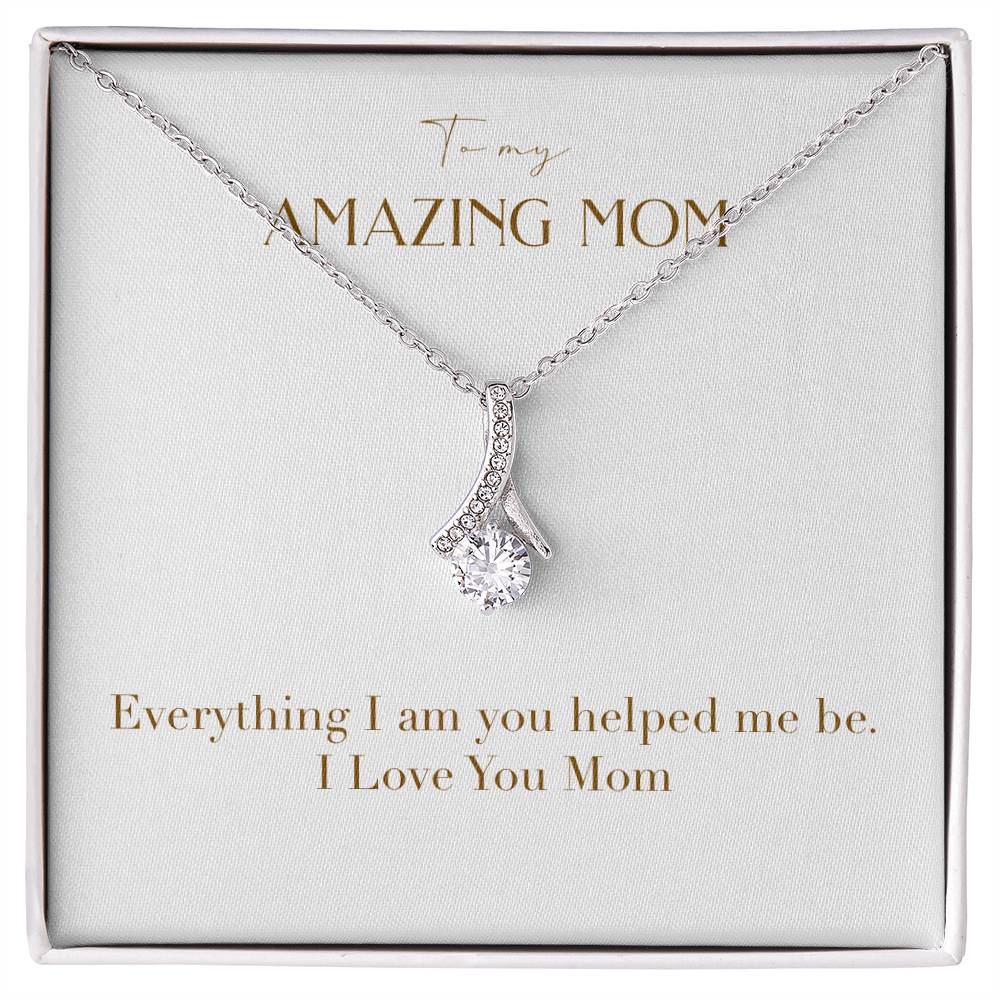 Enchanting Elegance Ribbon Necklace - Everything I am You Helped Me Be