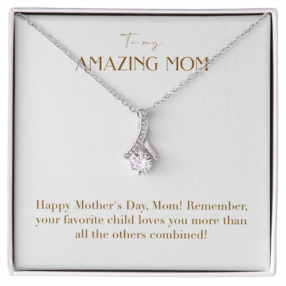 Enchanting Elegance Ribbon Necklace - Your Favorite Child Loves You More