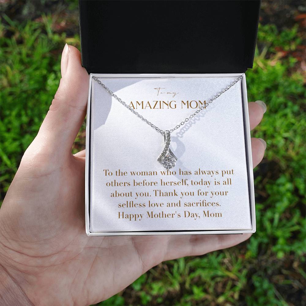 Enchanting Elegance Ribbon Necklace - To the Woman Who Has Always Put Others Before Herself