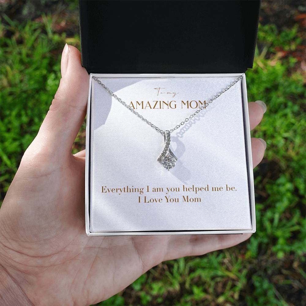 Enchanting Elegance Ribbon Necklace - Everything I am You Helped Me Be