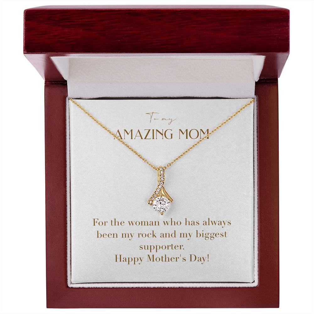 Enchanting Elegance Ribbon Necklace - For the Woman Who Has Always Been My Rock