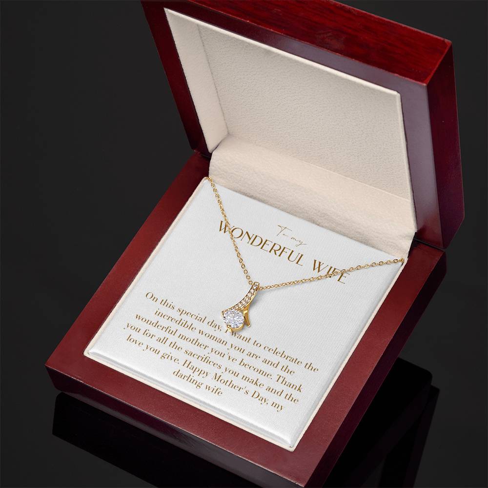 Enchanting Elegance Ribbon Necklace - I Want to Celebrate The Incredible Woman You Are