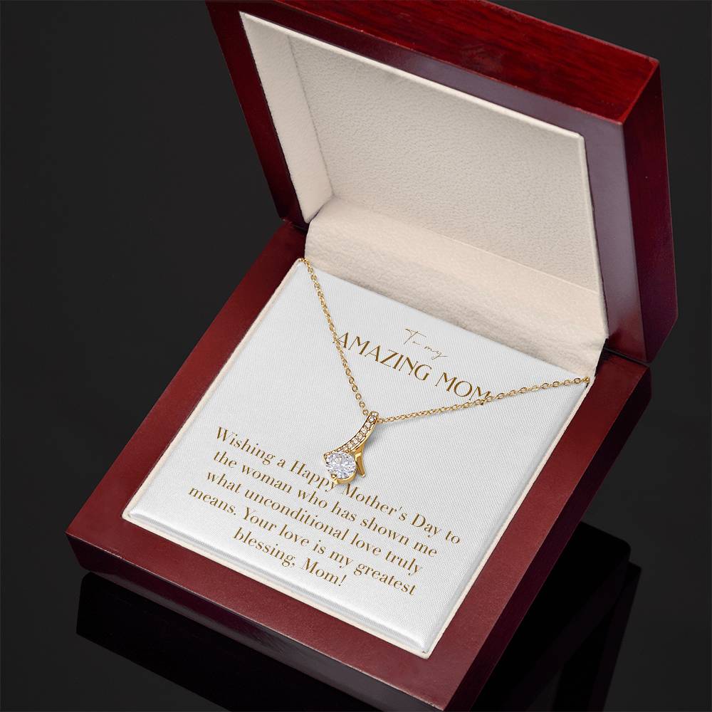 Enchanting Elegance Ribbon Necklace - To The Woman Who Has Shown Me Unconditional Love