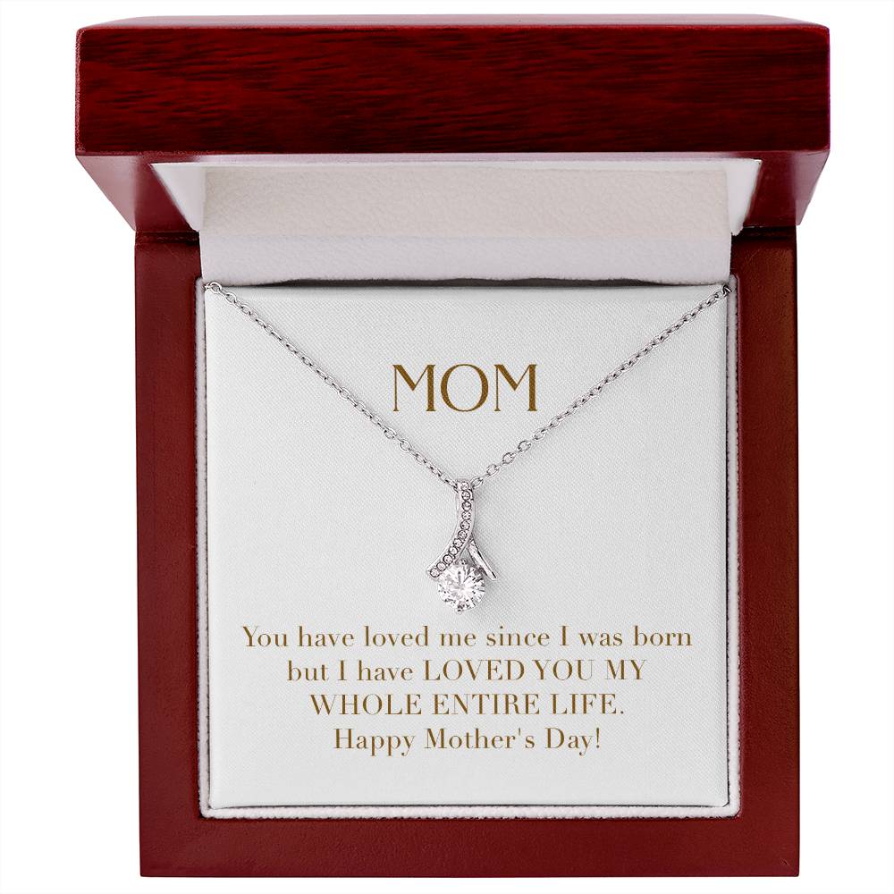 Enchanting Elegance Ribbon Necklace - I Have Loved You My Whole Life