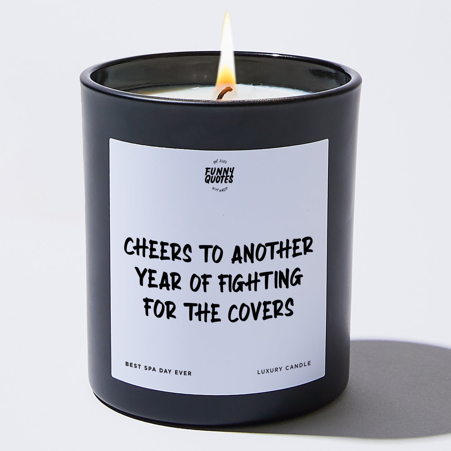 Anniversary Present - Cheers to Another Year of Fighting for the Covers - Candle