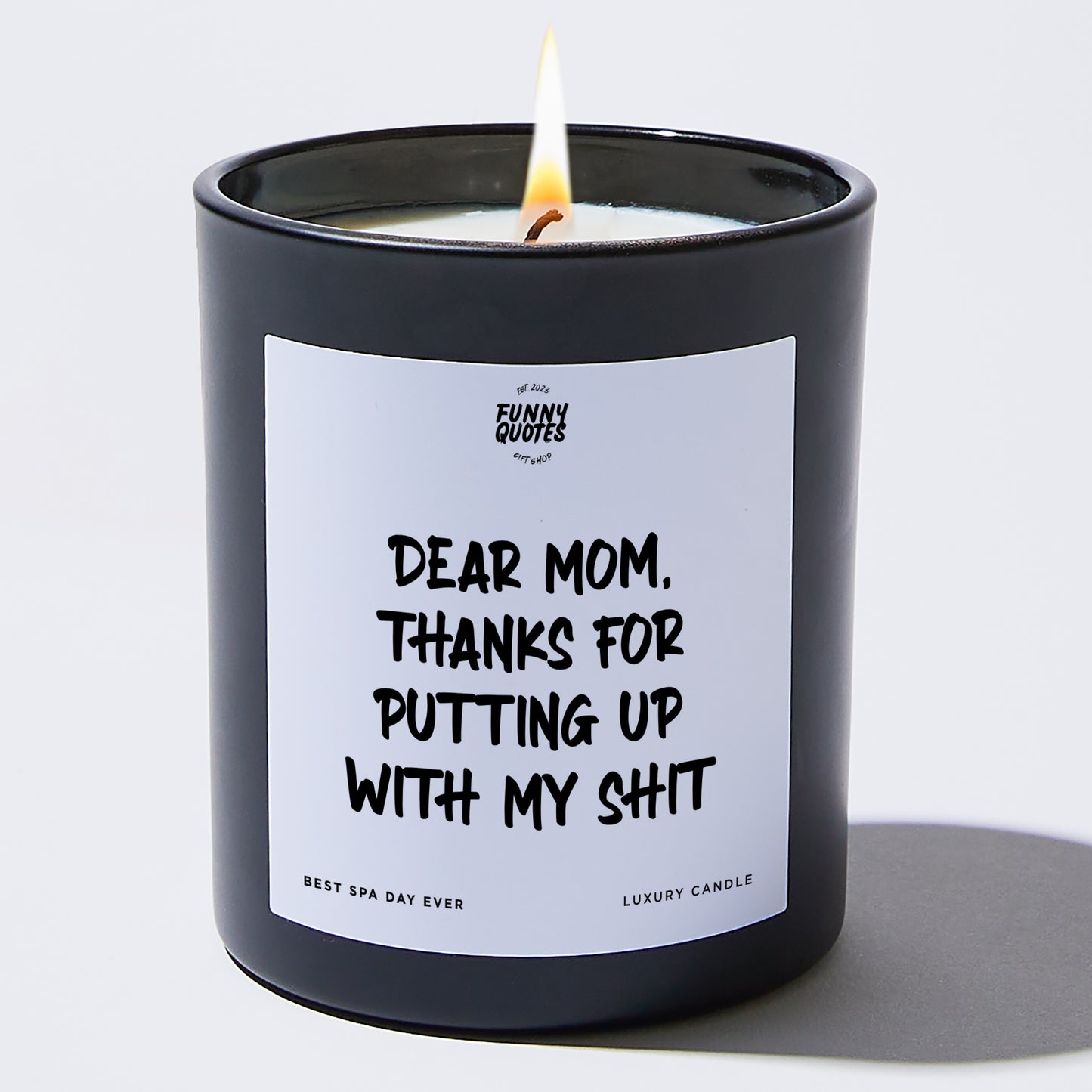 Gift for Mother - Dear Mom Thanks For Putting Up With My Shit - Candle