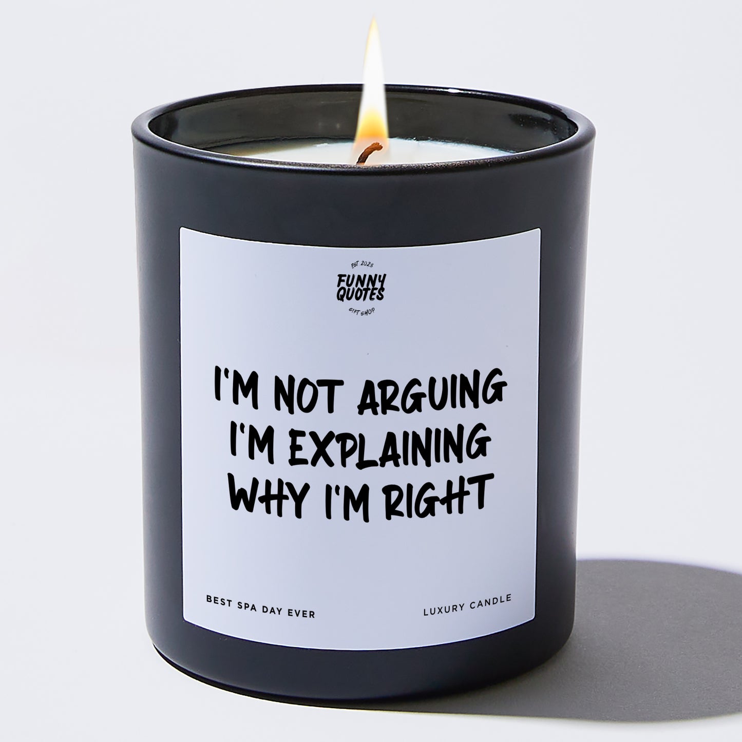 Funny Candles - I'm Not Arguing I'm Explaining Why I'm Right - Candle