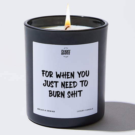 Funny Candles For When You Just Need to Burn Shit - Funny Quotes Gift Shop