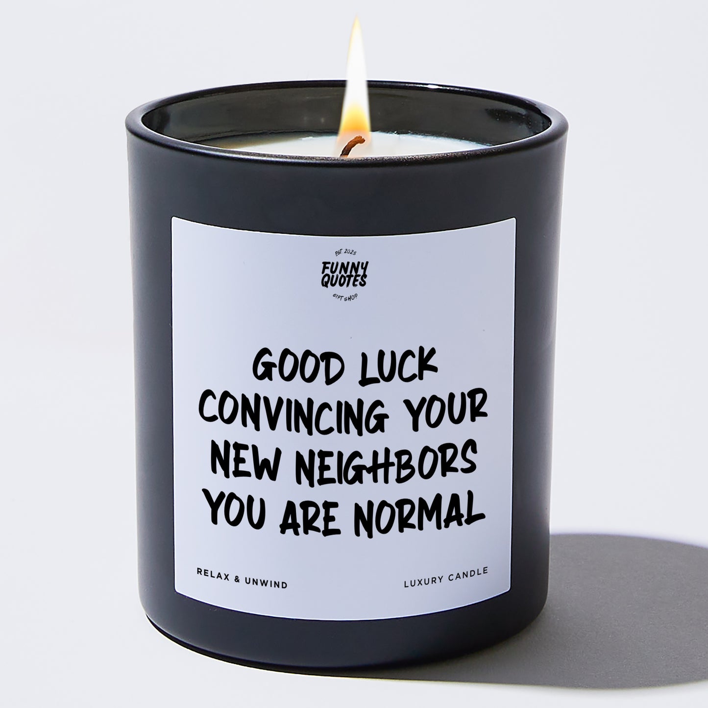 Unique Housewarming Gift Good Luck Convincing Your New Neighbors You Are Normal - Funny Quotes Gift Shop