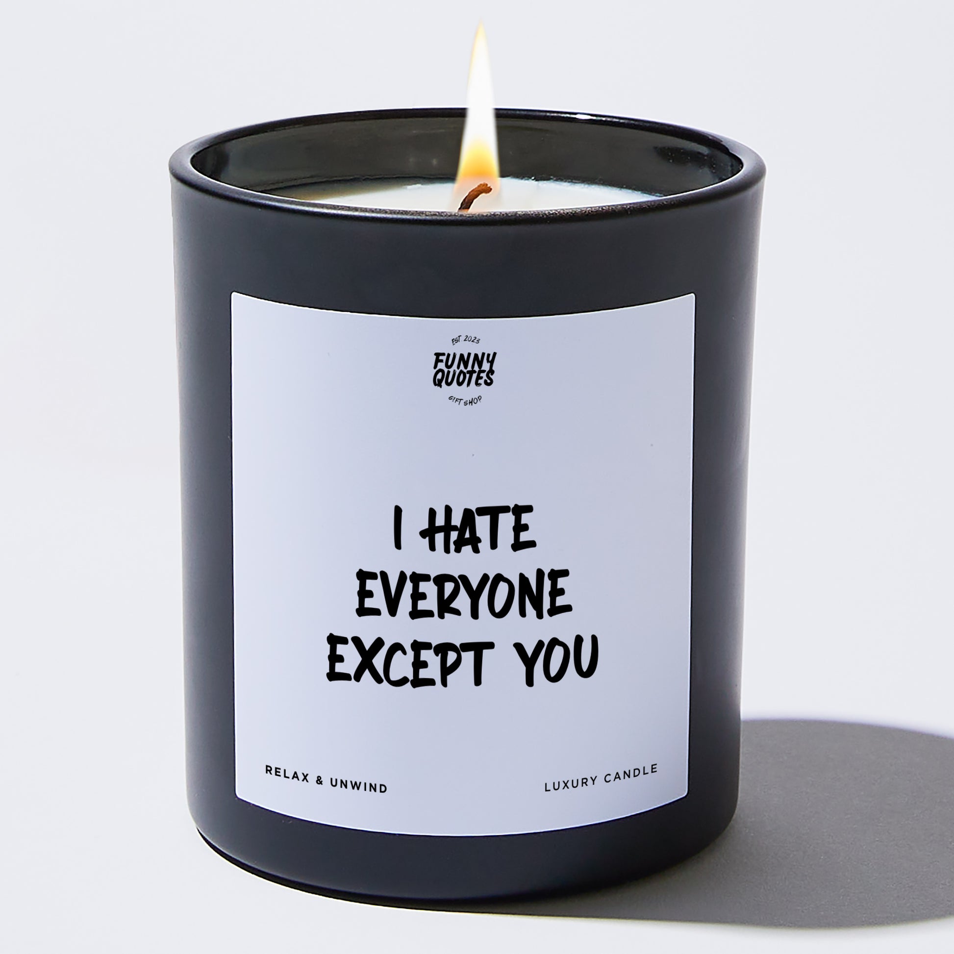 Fun Gift for Friends I Hate Everyone Except You - Funny Quotes Gift Shop