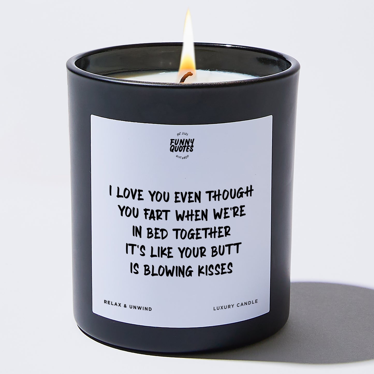 Anniversary I Love You Even Though You Fart When We're in Bed Together. It's Like Your Butt is Blowing Kisses - Funny Quotes Gift Shop