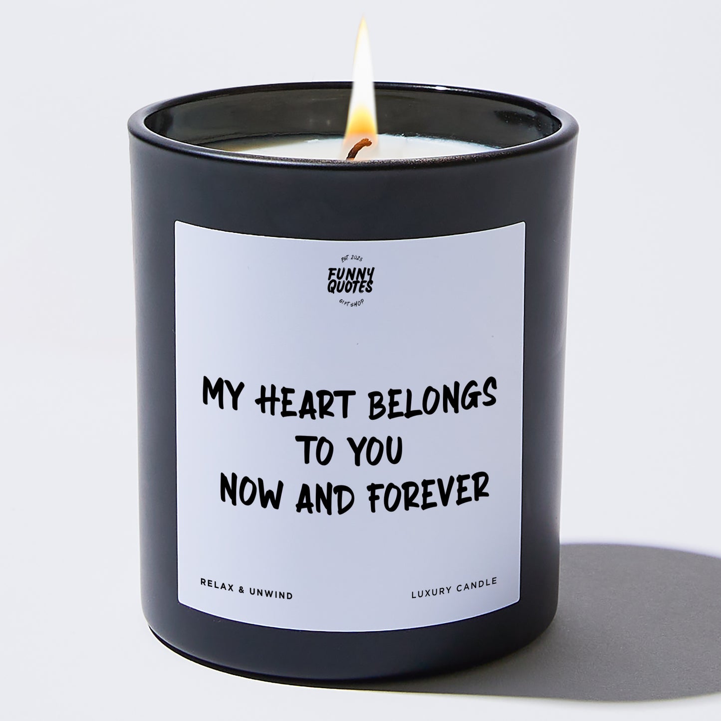 Anniversary My Heart Belongs to You, Now and Forever - Funny Quotes Gift Shop