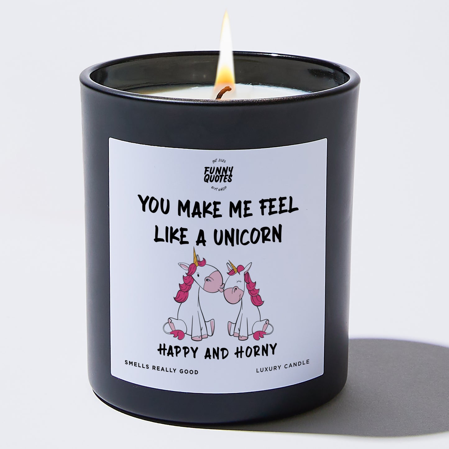 Anniversary Present - You Make Me Feel Like a Unicorn Happy and Horny - Candle