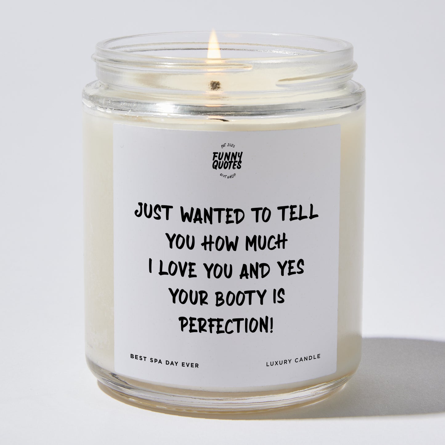 Anniversary Present - Just Wanted to Tell You How Much I Love You, and Yes, Your Booty is Perfection! - Candle