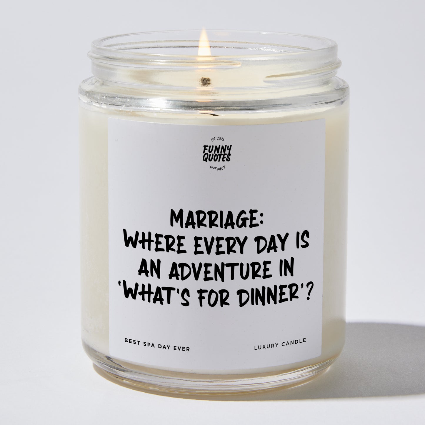 Anniversary Present - Marriage: Where Every Day is an Adventure in What's for Dinner? - Candle