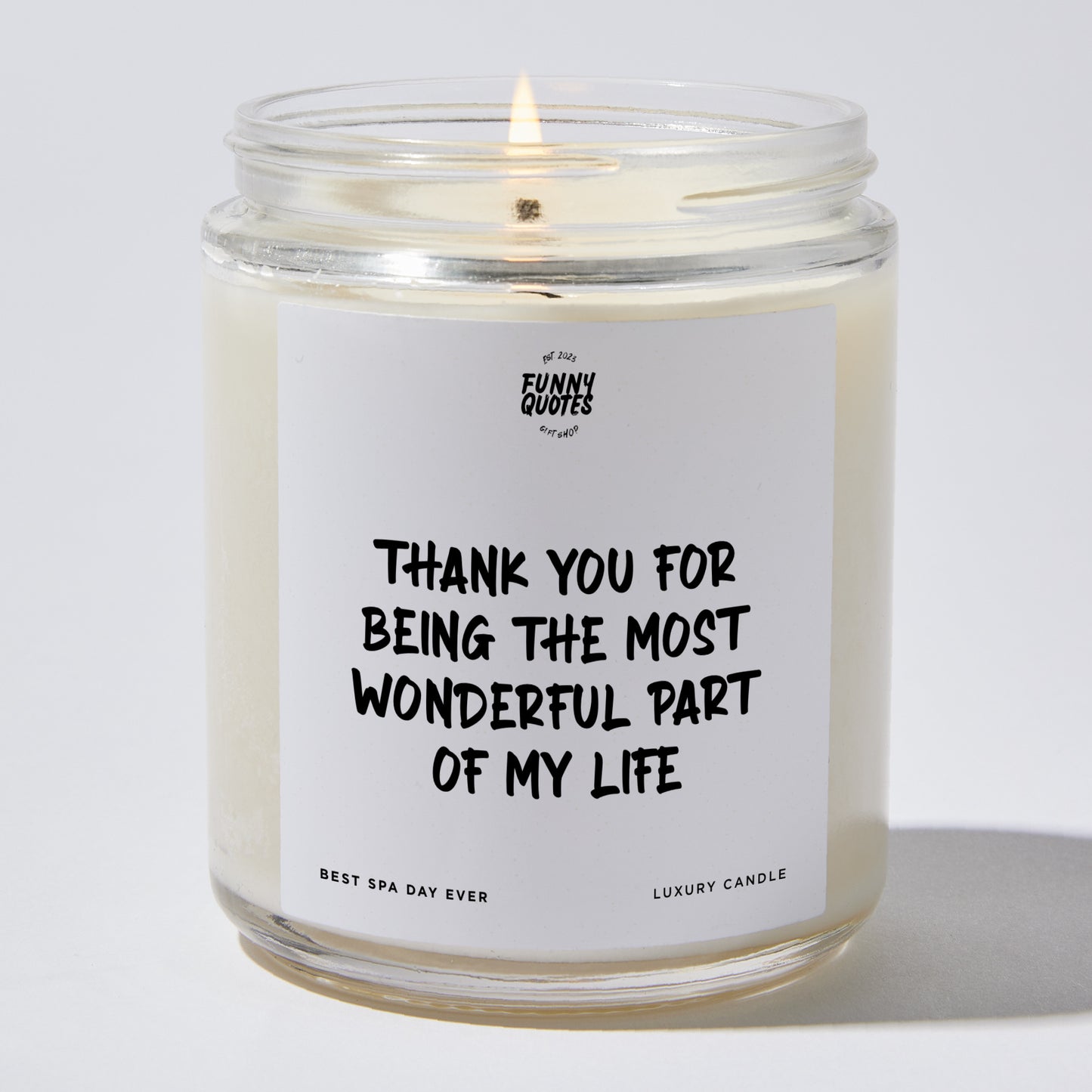 Anniversary Present - Thank You for Being the Most Wonderful Part of My Life - Candle