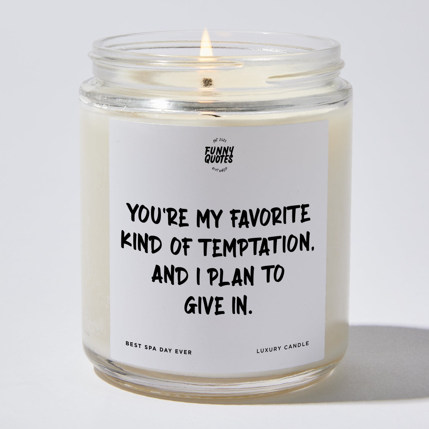 Anniversary Present - You're My Favorite Kind of Temptation, and I Plan to Give in. - Candle