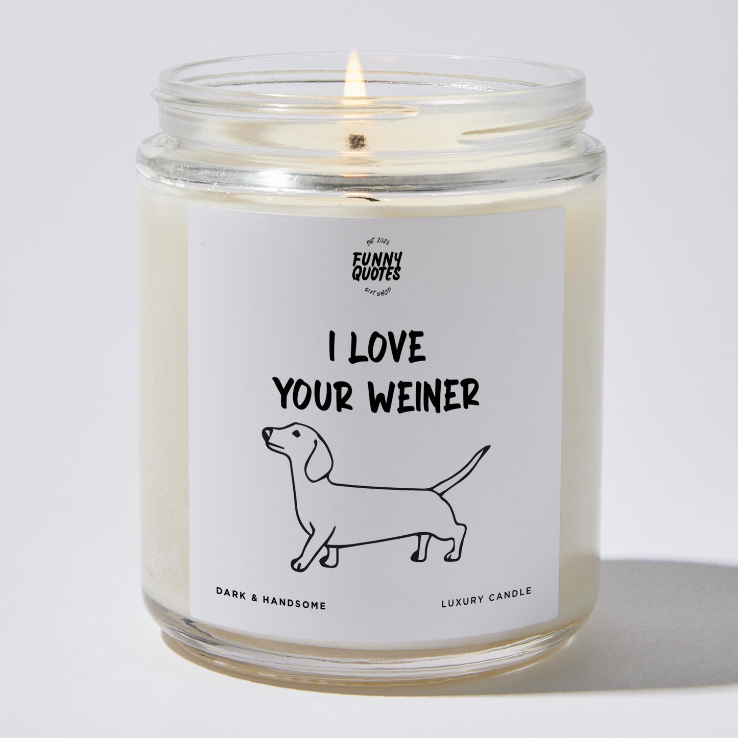 Anniversary Present - I Love Your Weiner - Candle