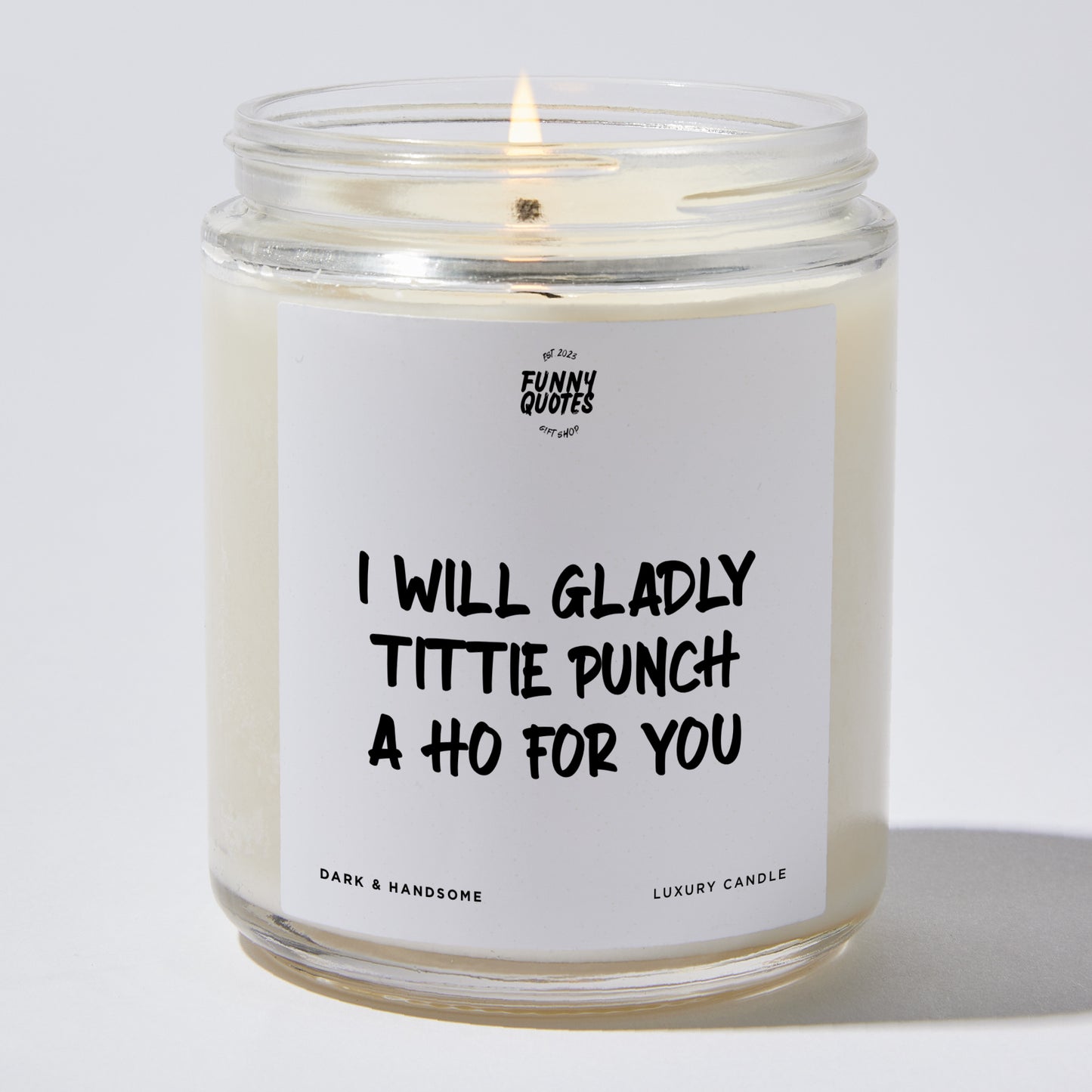 Fun Gift for Friends - I Will Gladly Tittiepunch A Ho For You - Candle