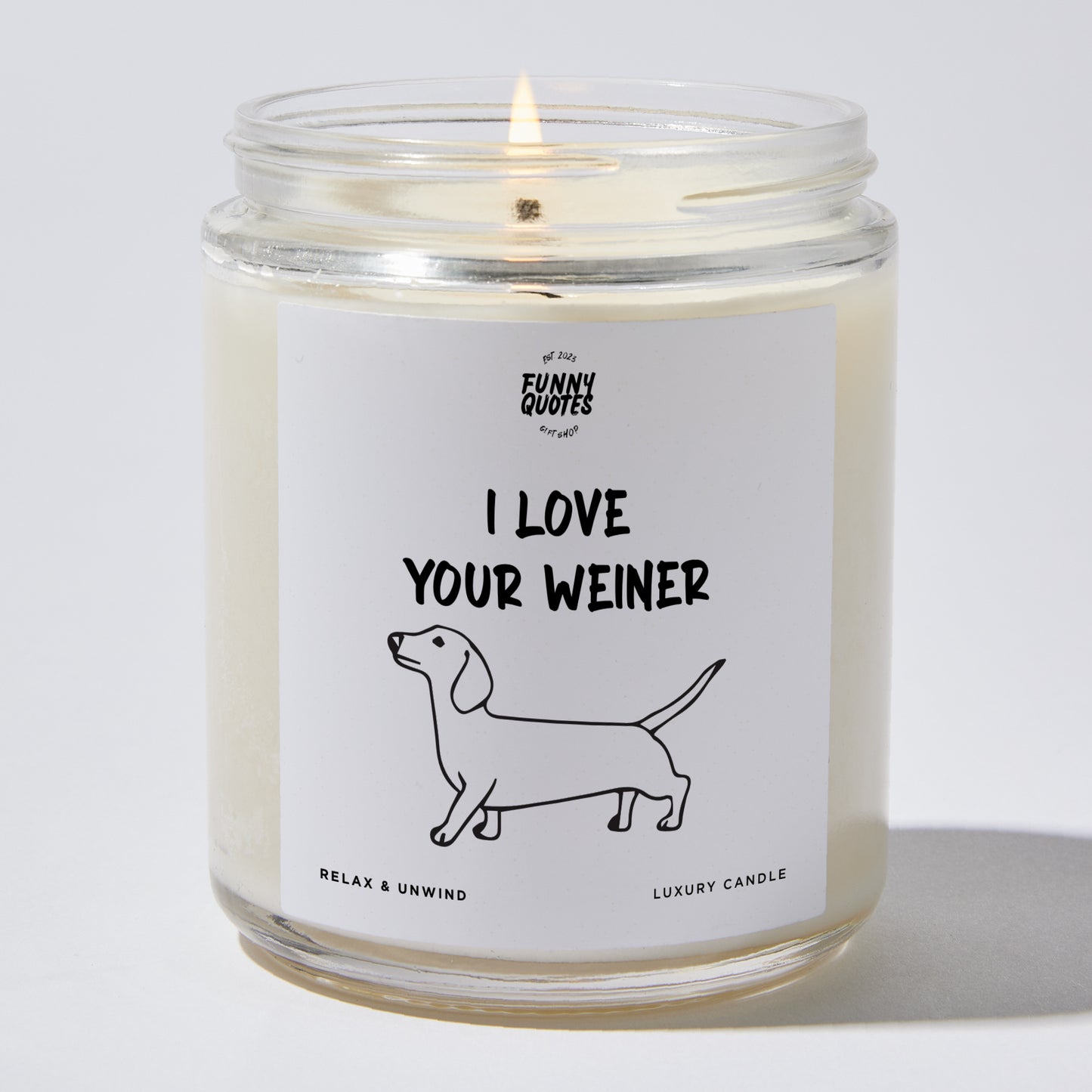 Anniversary Present - I Love Your Weiner - Candle