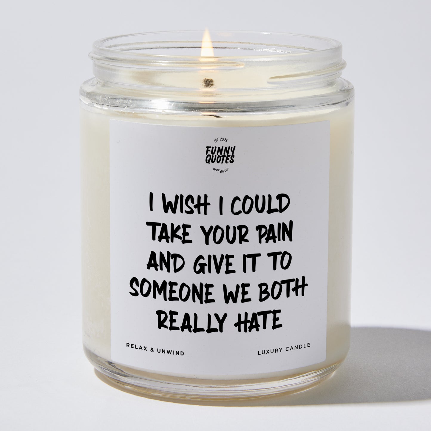 Fun Gift for Friends - I Wish I Could Take Your Pain And Give It To Someone We Both Really Hate - Candle