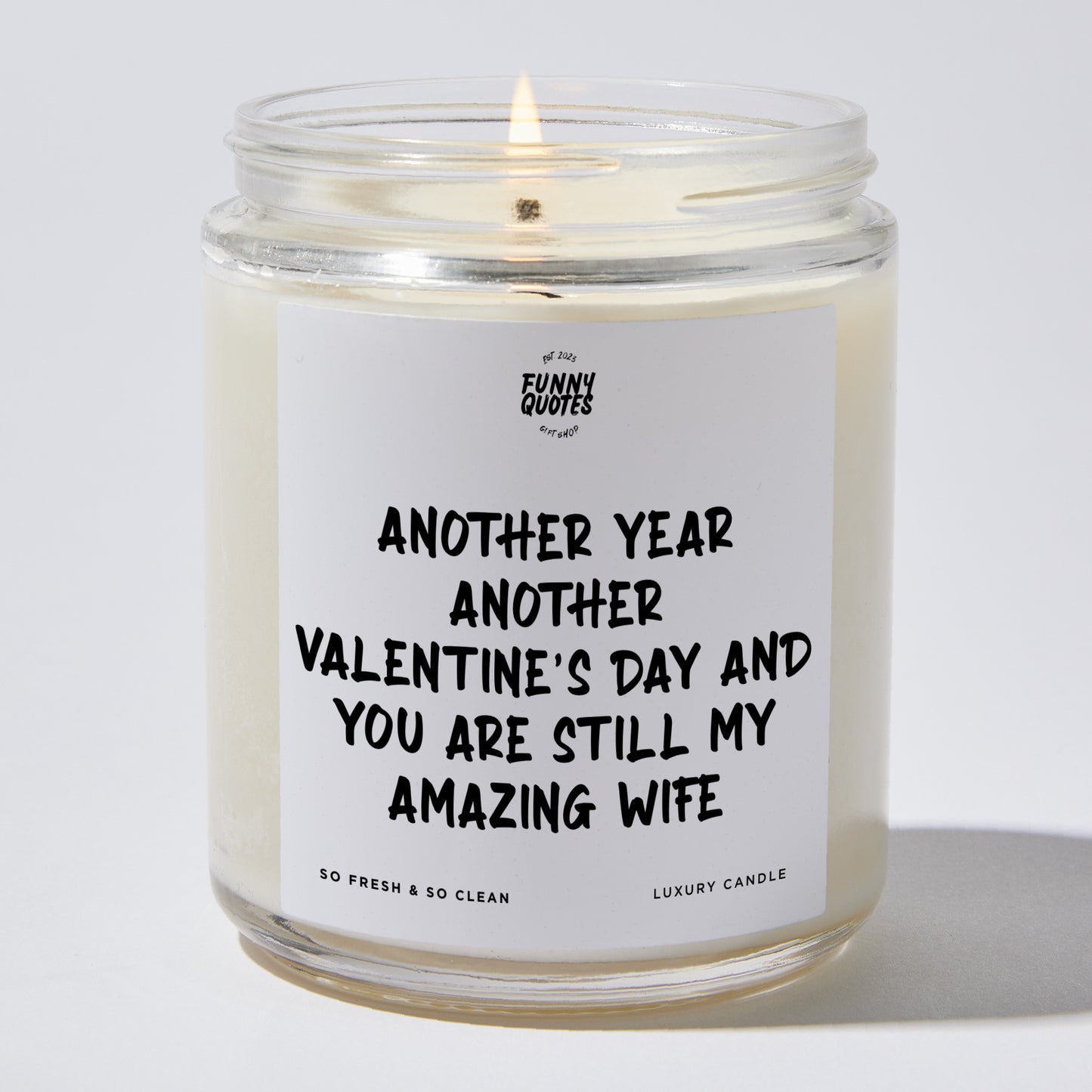 Anniversary Present - Another Year, Another Valentine's Day, and You Are Still My Amazing Wife - Candle