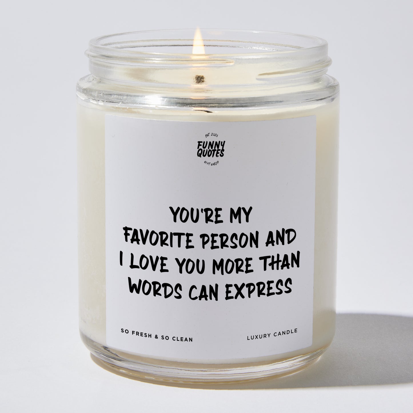 Anniversary Present - You're My Favorite Person, and I Love You More Than Words Can Express. - Candle