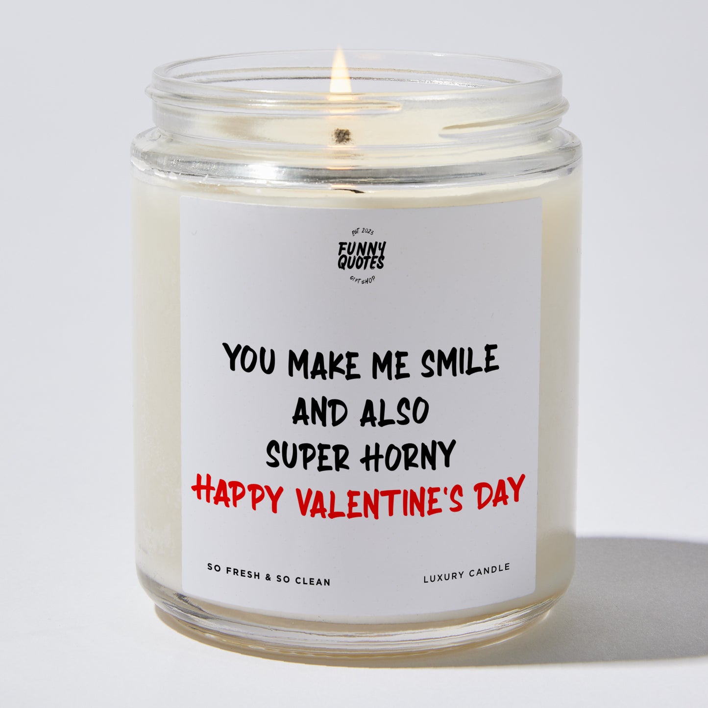 Anniversary Present - You Make Me Smile and Also Super Horny Happy Valentine's Day - Candle