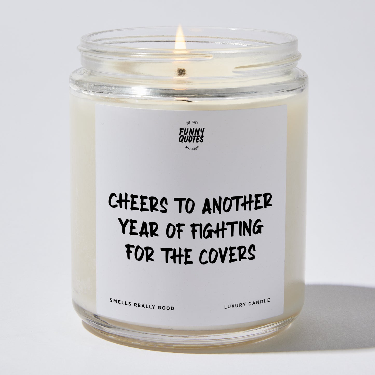 Anniversary Present - Cheers to Another Year of Fighting for the Covers - Candle