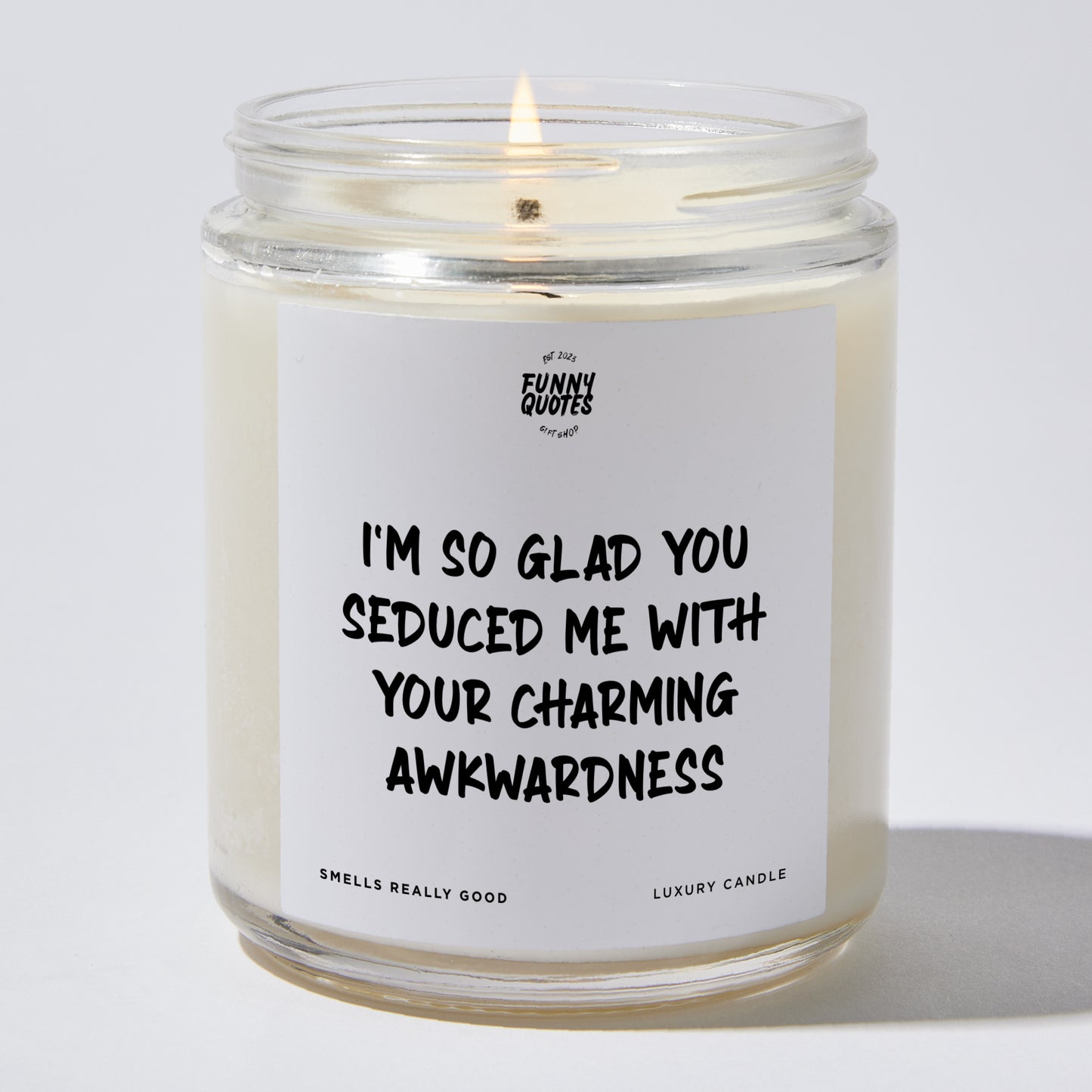 Anniversary Present - I'm So Glad You Seduced Me With Your Charming Awkwardness - Candle