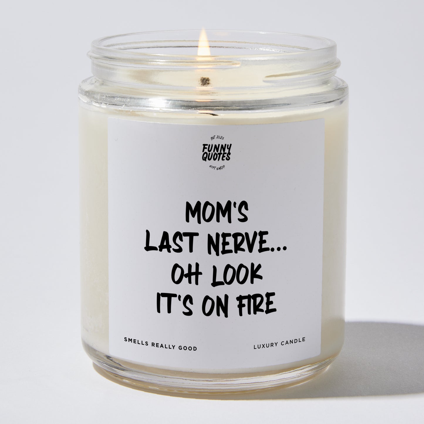 Gift for Mother - Mom's Last Nerve... Oh Look It's On Fire - Candle