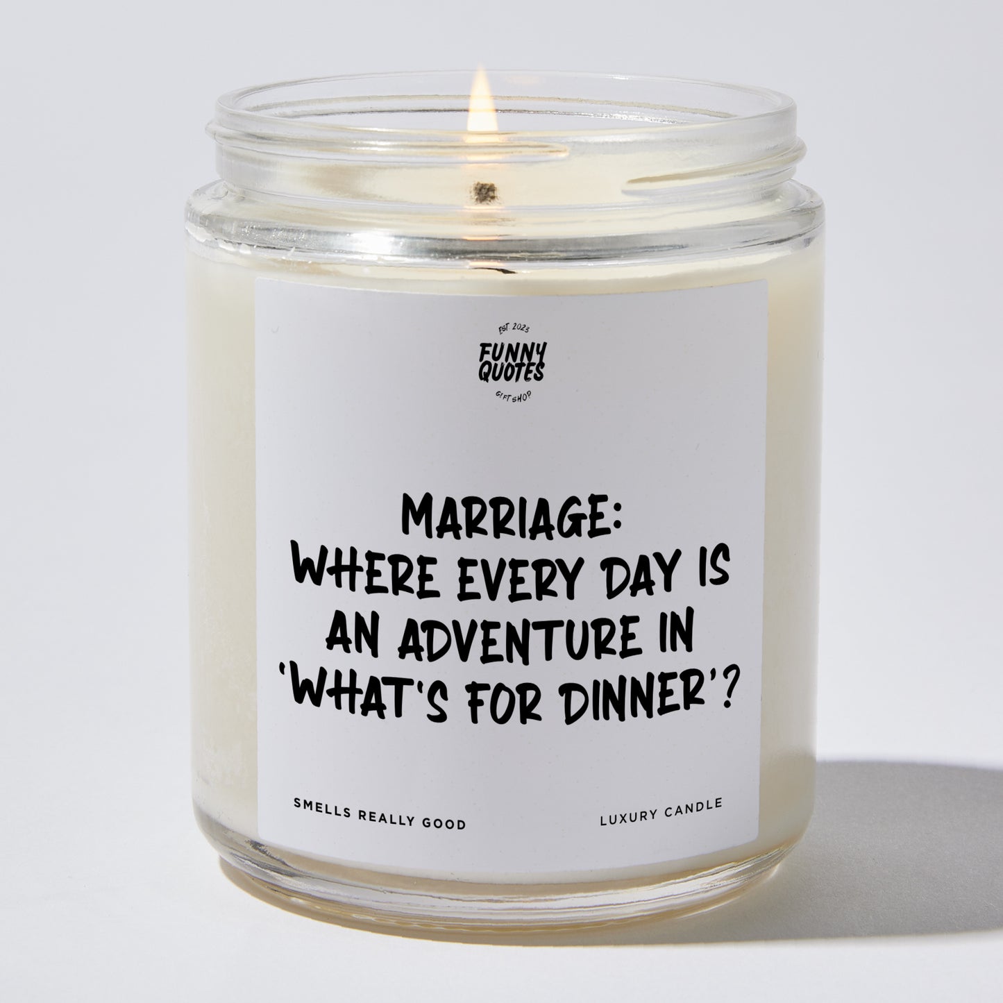 Anniversary Present - Marriage: Where Every Day is an Adventure in What's for Dinner? - Candle